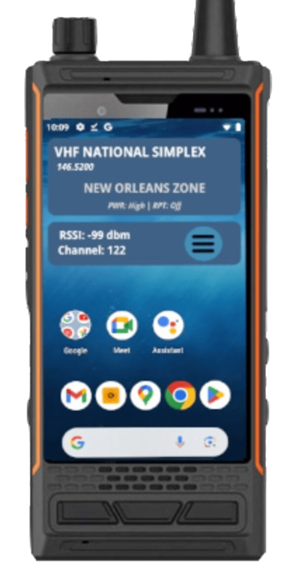 ComJoT CJ-1UV showing the New Orleans VHF zone
